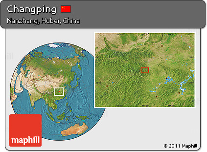 Satellite Location Map of Changping