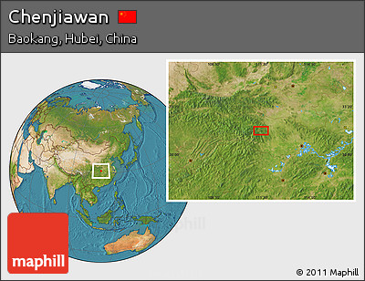Satellite Location Map of Chenjiawan