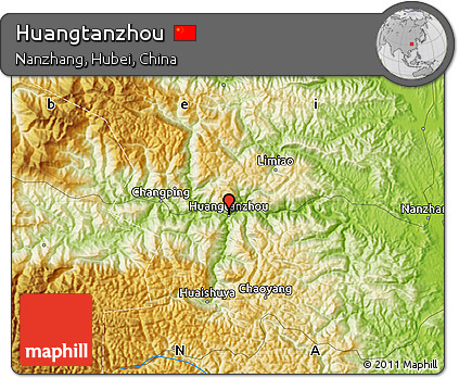 Physical Map of Huangtanzhou