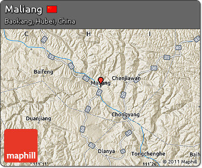 Shaded Relief Map of Maliang