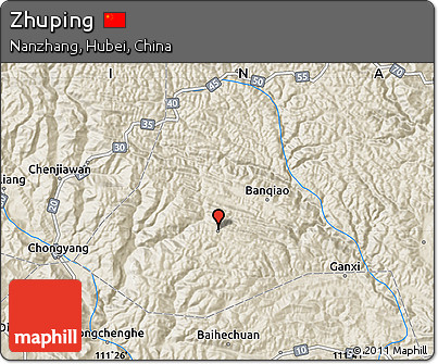 Shaded Relief Map of Zhuping
