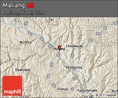 Shaded Relief Map of Maliang