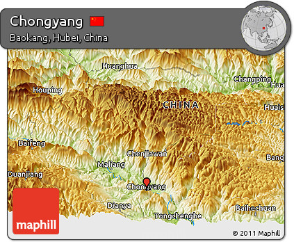 Physical Panoramic Map of Chongyang