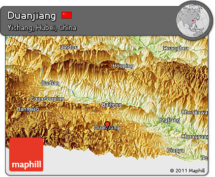 Physical Panoramic Map of Duanjiang