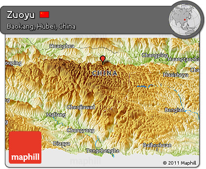 Physical Panoramic Map of Zuoyu
