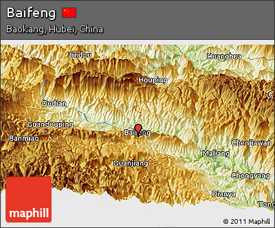 Physical Panoramic Map of Baifeng