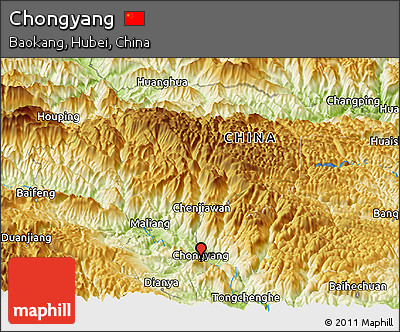 Physical Panoramic Map of Chongyang
