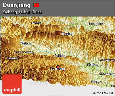 Physical Panoramic Map of Duanjiang