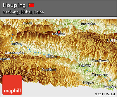 Physical Panoramic Map of Houping