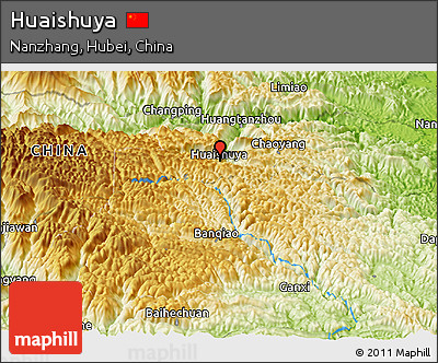 Physical Panoramic Map of Huaishuya
