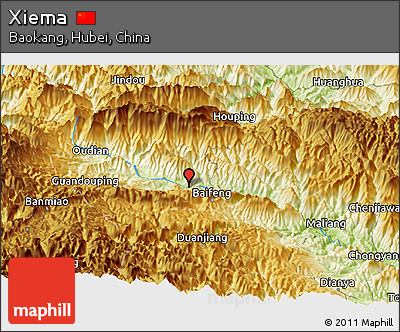 Physical Panoramic Map of Xiema
