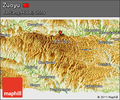 Physical Panoramic Map of Zuoyu