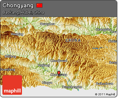 Physical Panoramic Map of Chongyang