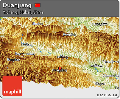 Physical Panoramic Map of Duanjiang