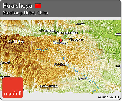Physical Panoramic Map of Huaishuya