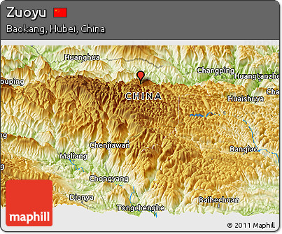 Physical Panoramic Map of Zuoyu