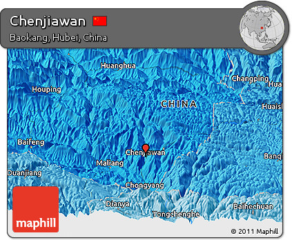 Political Panoramic Map of Chenjiawan