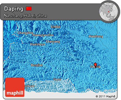 Political Panoramic Map of Daping