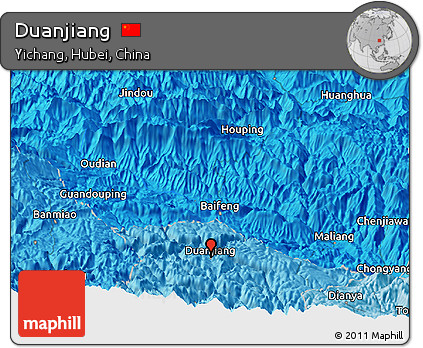 Political Panoramic Map of Duanjiang