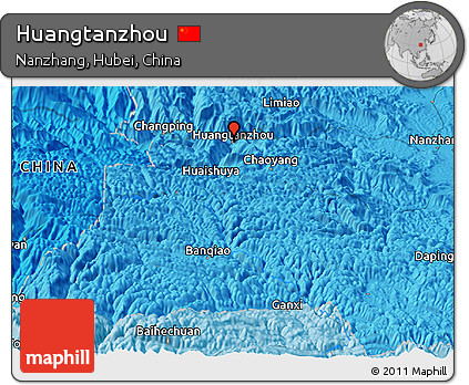 Political Panoramic Map of Huangtanzhou