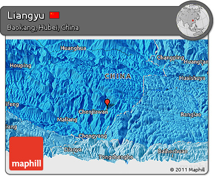 Political Panoramic Map of Liangyu