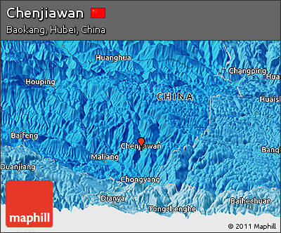 Political Panoramic Map of Chenjiawan