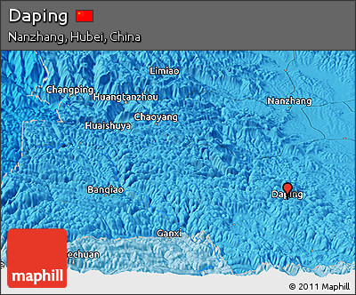 Political Panoramic Map of Daping
