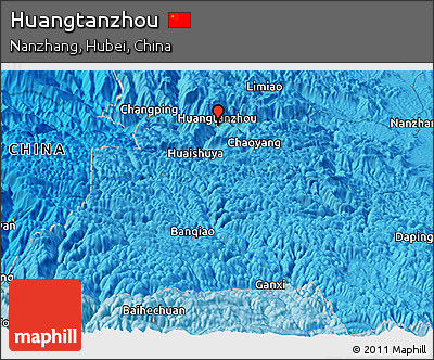 Political Panoramic Map of Huangtanzhou