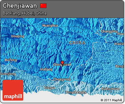 Political Panoramic Map of Chenjiawan