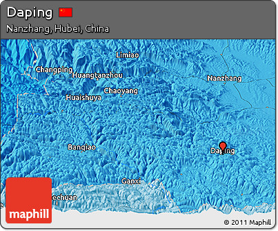 Political Panoramic Map of Daping