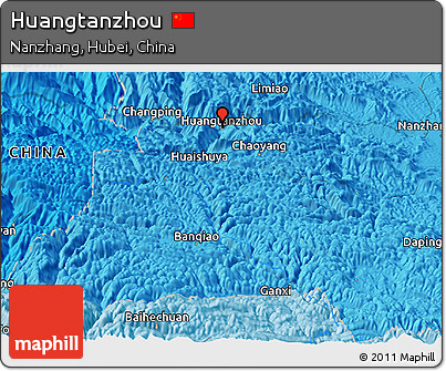 Political Panoramic Map of Huangtanzhou
