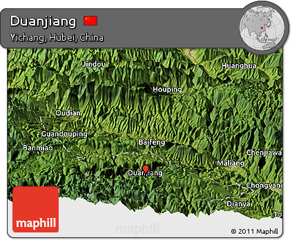 Satellite Panoramic Map of Duanjiang