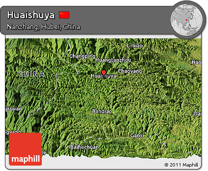 Satellite Panoramic Map of Huaishuya