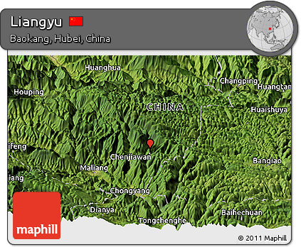 Satellite Panoramic Map of Liangyu
