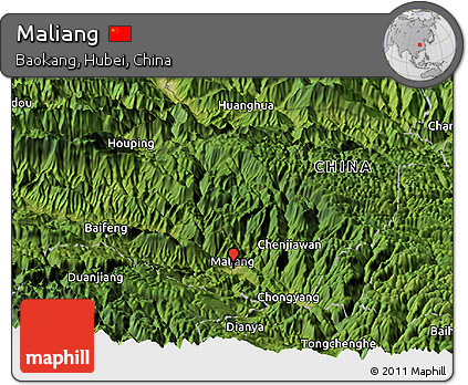 Satellite Panoramic Map of Maliang