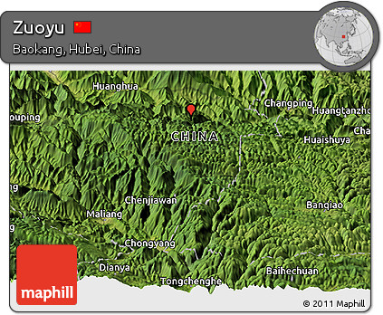 Satellite Panoramic Map of Zuoyu