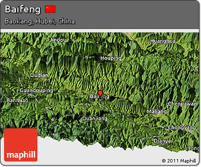 Satellite Panoramic Map of Baifeng