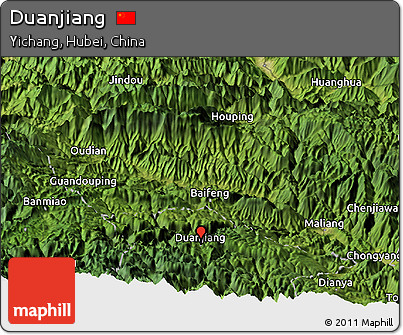 Satellite Panoramic Map of Duanjiang