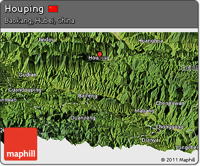 Satellite Panoramic Map of Houping