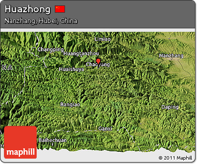 Satellite Panoramic Map of Huazhong