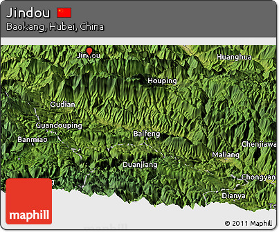 Satellite Panoramic Map of Jindou