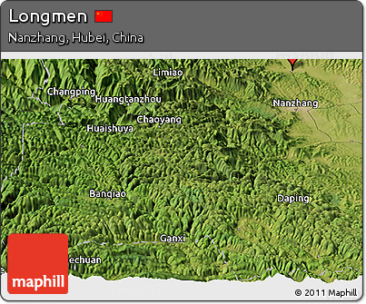 Satellite Panoramic Map of Longmen