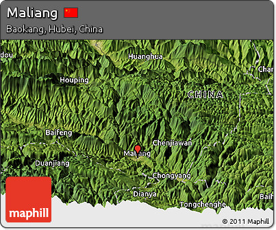 Satellite Panoramic Map of Maliang