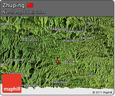 Satellite Panoramic Map of Zhuping