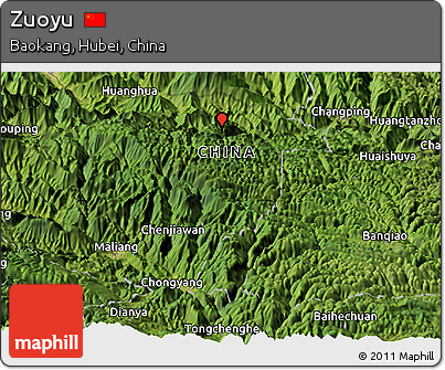 Satellite Panoramic Map of Zuoyu
