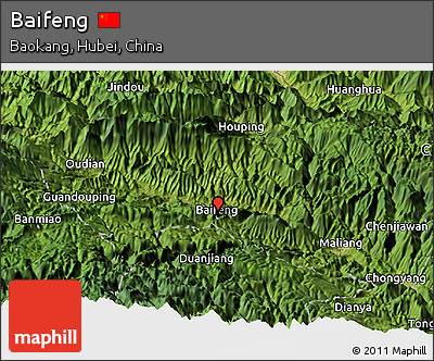 Satellite Panoramic Map of Baifeng