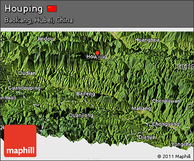 Satellite Panoramic Map of Houping