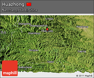 Satellite Panoramic Map of Huazhong