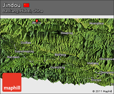 Satellite Panoramic Map of Jindou