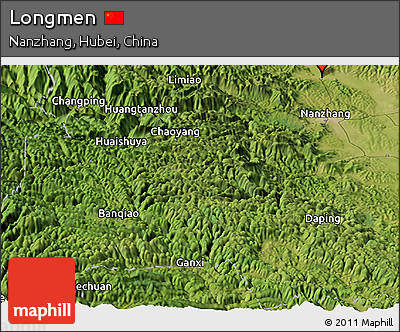 Satellite Panoramic Map of Longmen